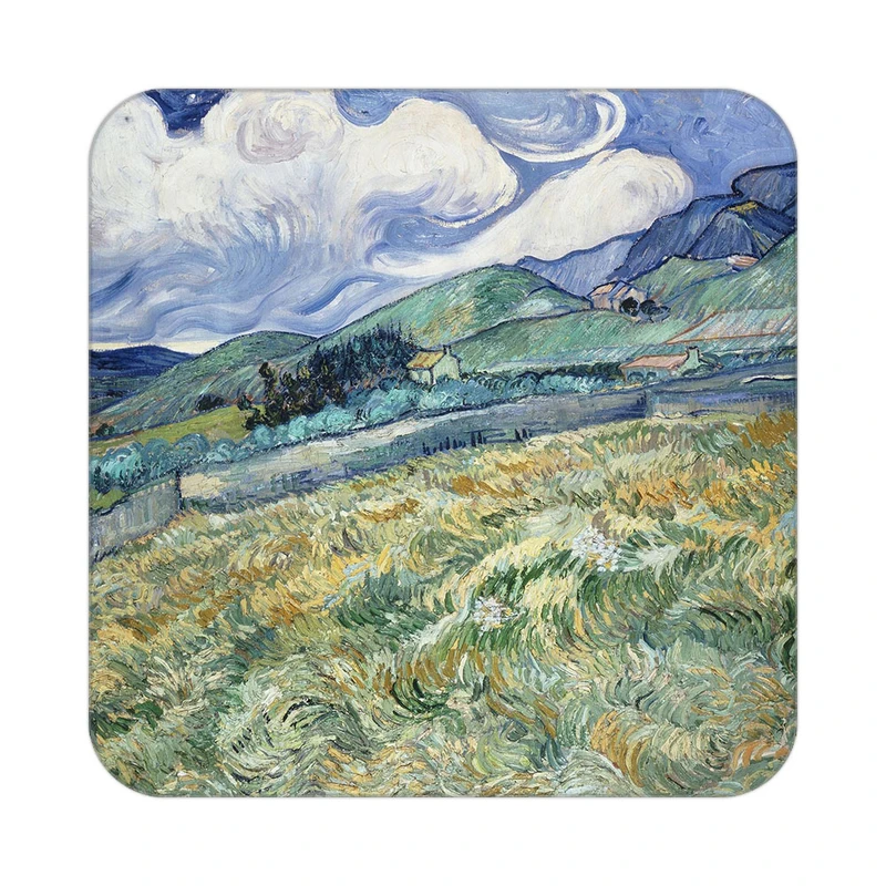 زیر لیوانی کاکتی طرح نقاشی رنگ روغن مدل mg10049