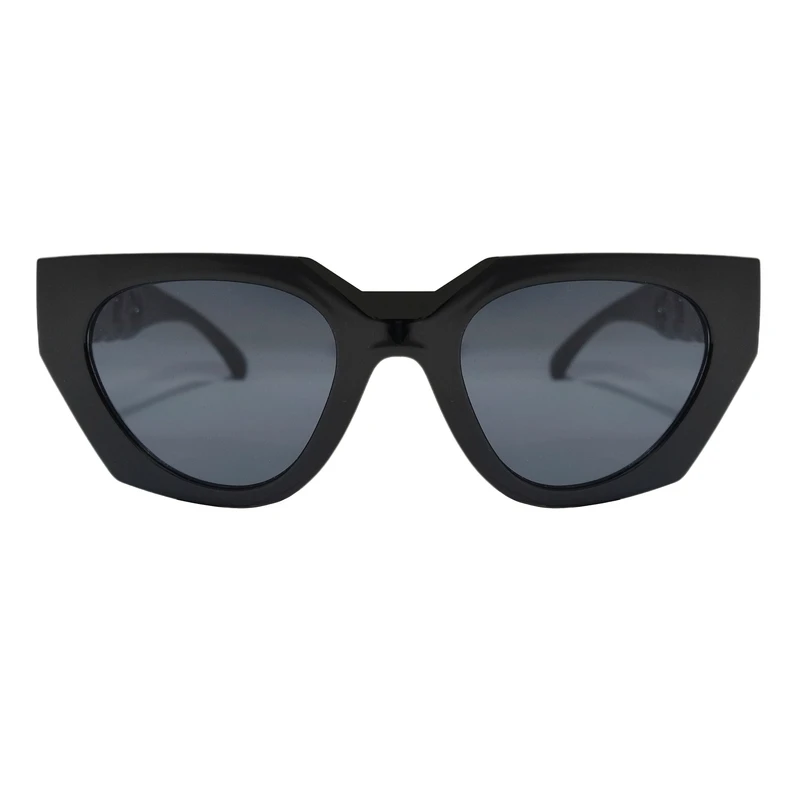 عینک آفتابی زنانه مدل گربه ای کائوچو دسته زنجیری کد 118