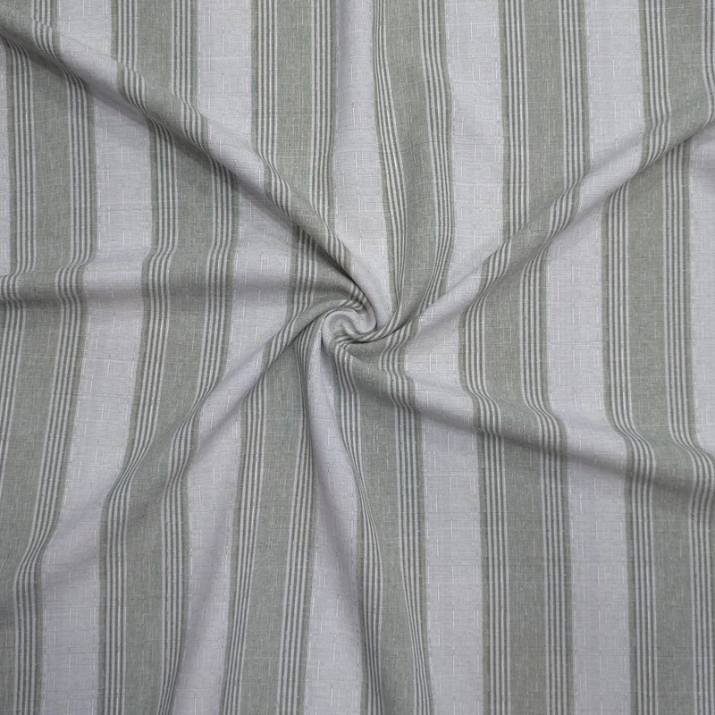 پارچه لباس عرض 1.5 متر مدل شانتون لنین اندونزی راه راه کد1 رنگ سبز نعنایی