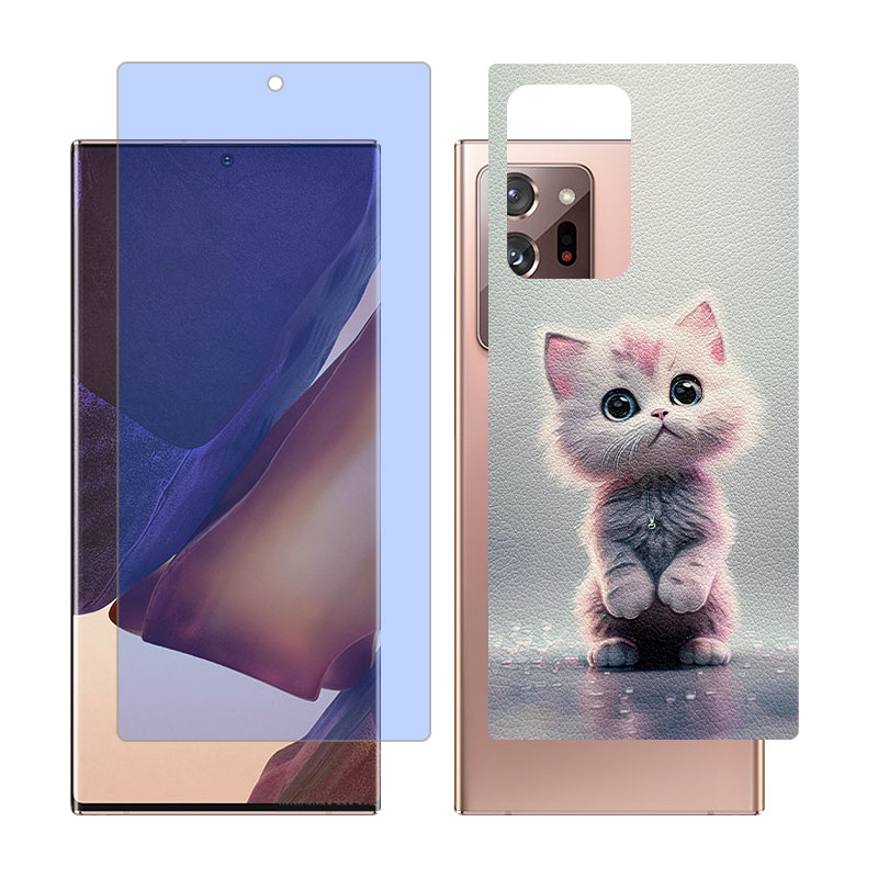 محافظ صفحه نمایش بلو کات گلس مدل together مناسب برای گوشی موبایل سامسونگ Galaxy Note20 Ultra 5G به همراه برچسب پوششی پشت گوشی
