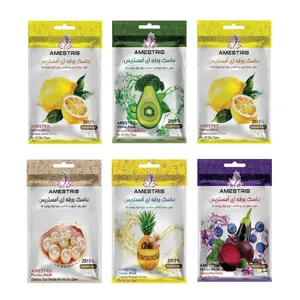 ماسک صورت آمستریس مدل پروتئینه مناسب برای پوست مختلط وزن 25 گرم بسته 6 عددی