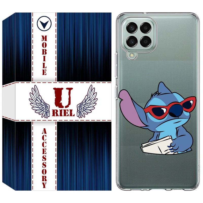 کاور یوریل مدل Clear کد 69 طرح  استیچ مناسب برای گوشی موبایل سامسونگ Galaxy A12 / A12 Nacho / M12 / F12