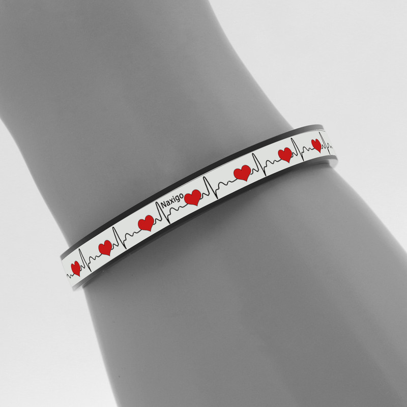 دستبند ناکسیگو طرح ضربان قلب مدل BR5551 دستبند ناکسیگو طرح ضربان قلب مدل BR5551