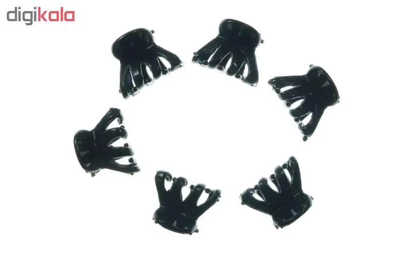 کلیپس مو زنانه کد 1022 بسته 6 عددی