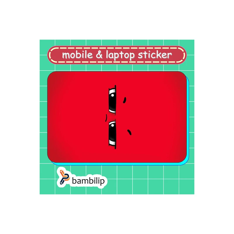 استیکر بامبیلیپ مدل کارت عابر طرح بک گراند قرمز شکاک کد 2281123