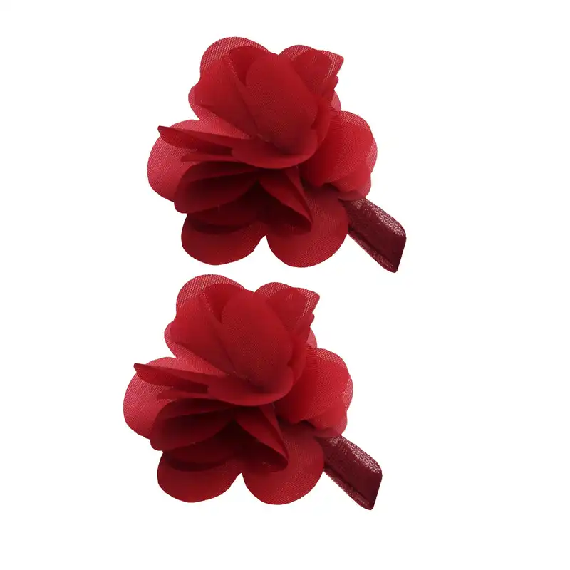 گیره مو دخترانه طرح گل کد 120142 بسته 2 عددی