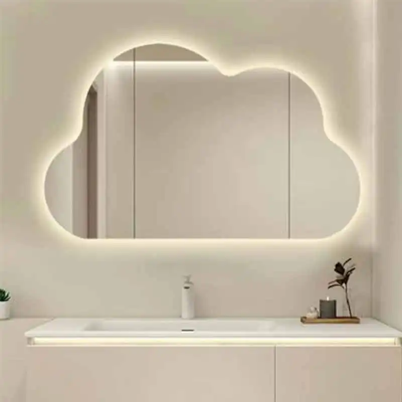 آینه سرویس بهداشتی الف مدل بک لایت طرح ابر کد BA-100-80