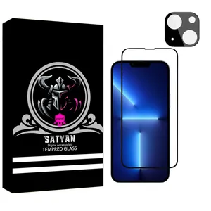  محافظ لنز دوربین ساتیان مدل 3D مناسب برای گوشی موبایل اپل Iphone 13MIni به همراه محافظ صفحه نمایش