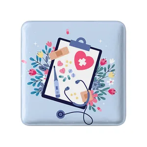 پیکسل خندالو طرح پزشک و پرستار مدل مربعی کد 31030