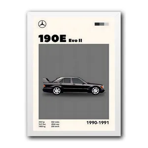 تابلو مدل دکوراتیو طرح ماشین بنز کد 1138 فریم سفید