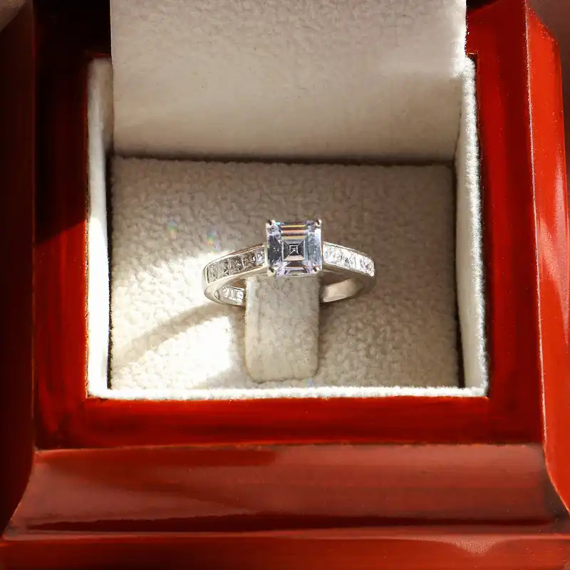 انگشتر نقره زنانه جی تی ای مدل تک داش پرنسس