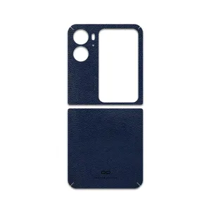 MAHOOT Deep-Blue-Leather Cover Sticker for Oppo Find N2 Flip