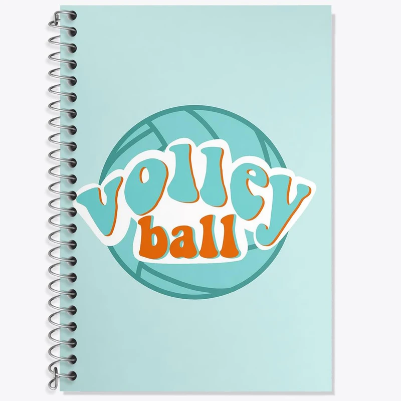 دفتر زبان 50 برگ خندالو مدل دو خط طرح والیبال Volleyball کد 26423