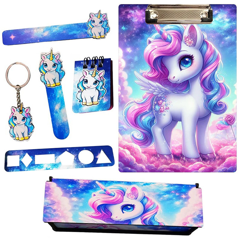 ست لوازم التحریر مدل اسب تک شاخ کد 8080 مجموعه 7 عددی