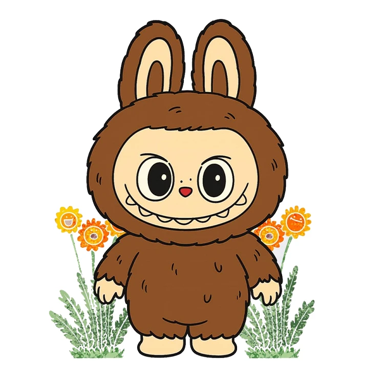 استیکر پارچه و لباس پاد آفرین مدل عروسک لبوبو کد S2171