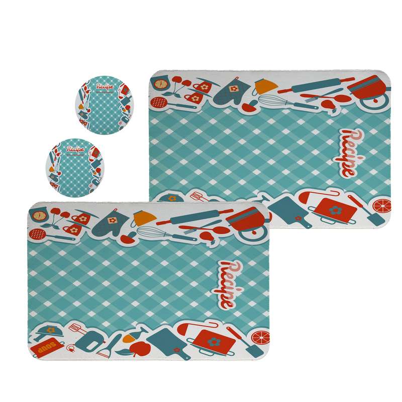 زیربشقابی طرح ابزار آشپزی کد 8305 مجموعه 2 عددی همراه زیر لیوانی زیربشقابی طرح ابزار آشپزی کد 8305 مجموعه 2 عددی همراه زیر لیوانی