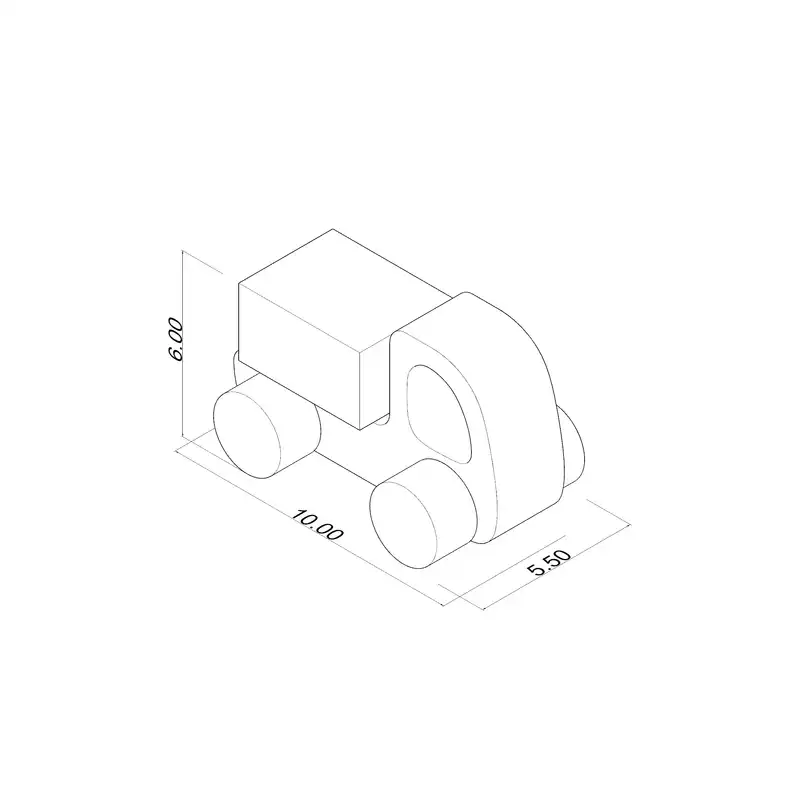 اسباب بازی چوبی مدل کامیون کد 43017