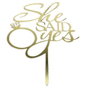 تاپر کیک مدل she said yes