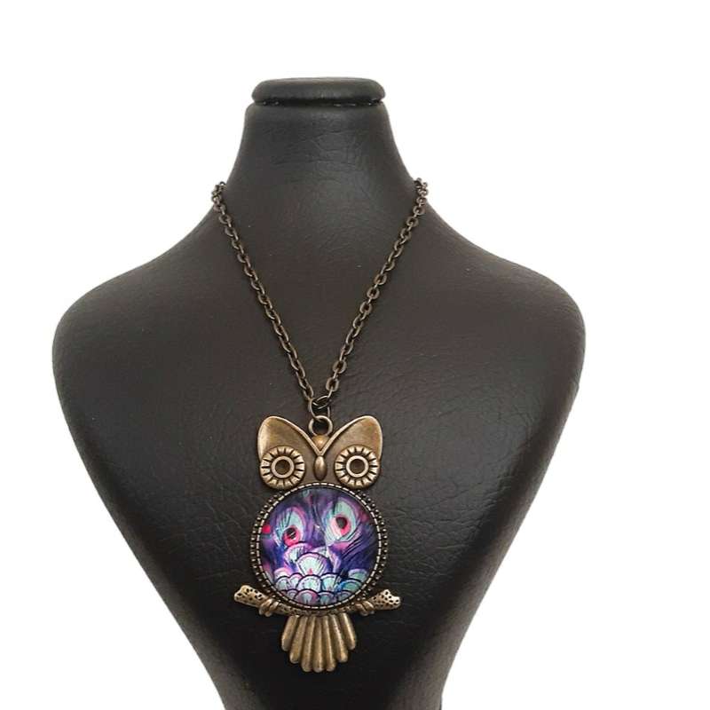 گردنبند دخترانه مدل جغد طرح 11