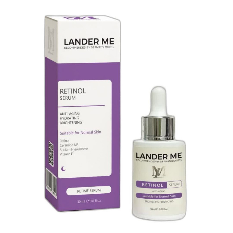سرم ضد چروک لندرمی مدل RETINOL مناسب پوست نرمال حجم 30 میلی لیتر