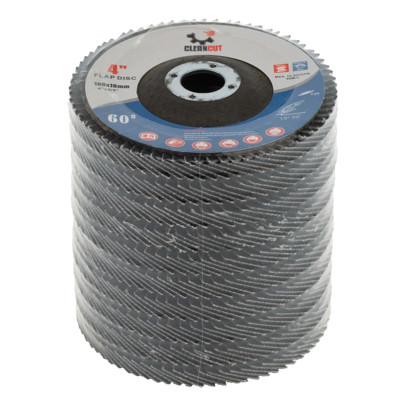 سنباده فلاپ دیسک کلین کات مدل 100mm-16-60 بسته 10 عددی