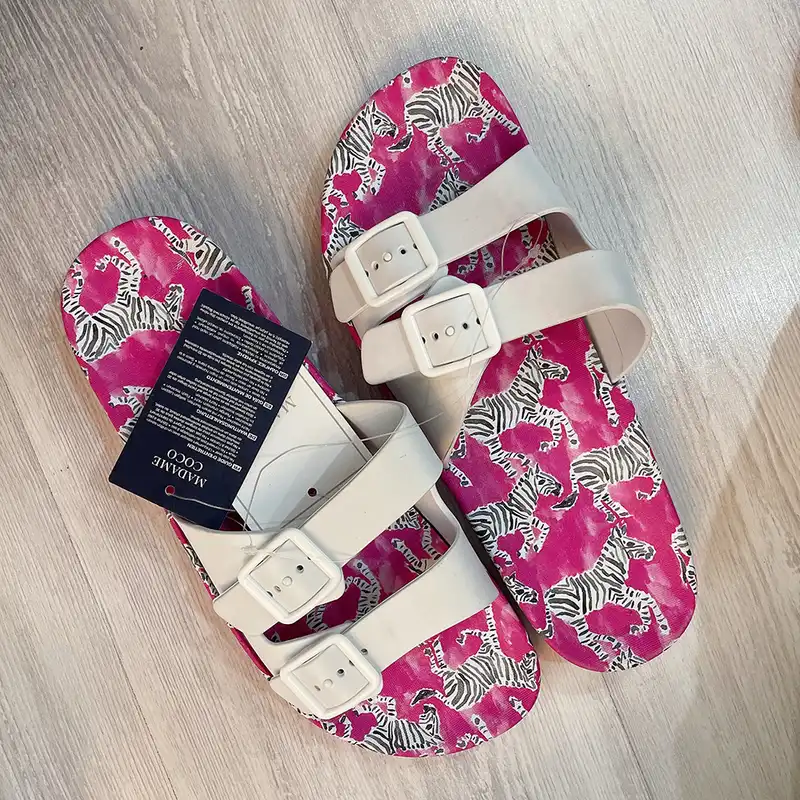 دمپایی زنانه مادام کوکو مدل Zebre