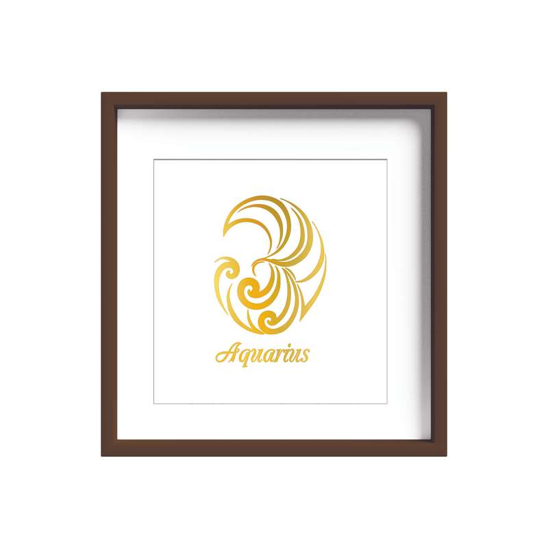 تابلو طلاکوب زرکات طرح ماه تولد بهمن مدل Aquarius