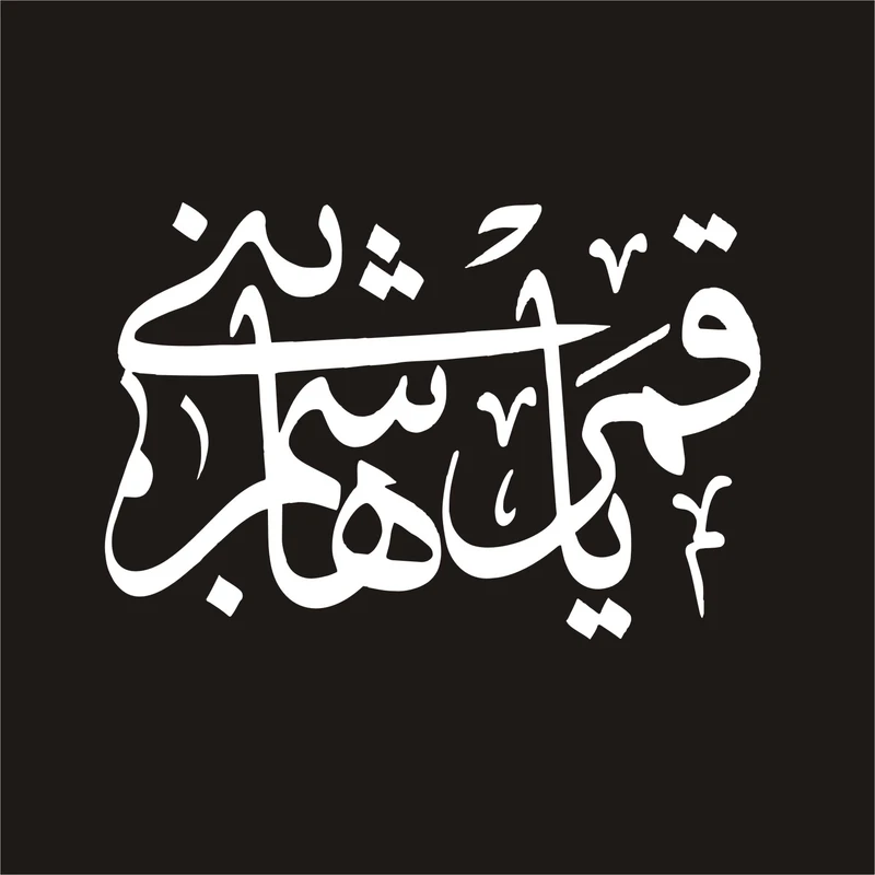 برچسب بدنه خودرو لیزارد مدل مذهبی طرح یا قمر بنی هاشم کد LZD-144