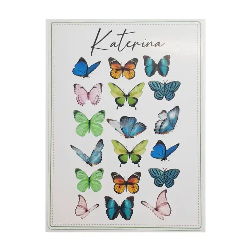 کارت پستال مدل پروانه طرح اسکرپ بوک و بولت ژورنال