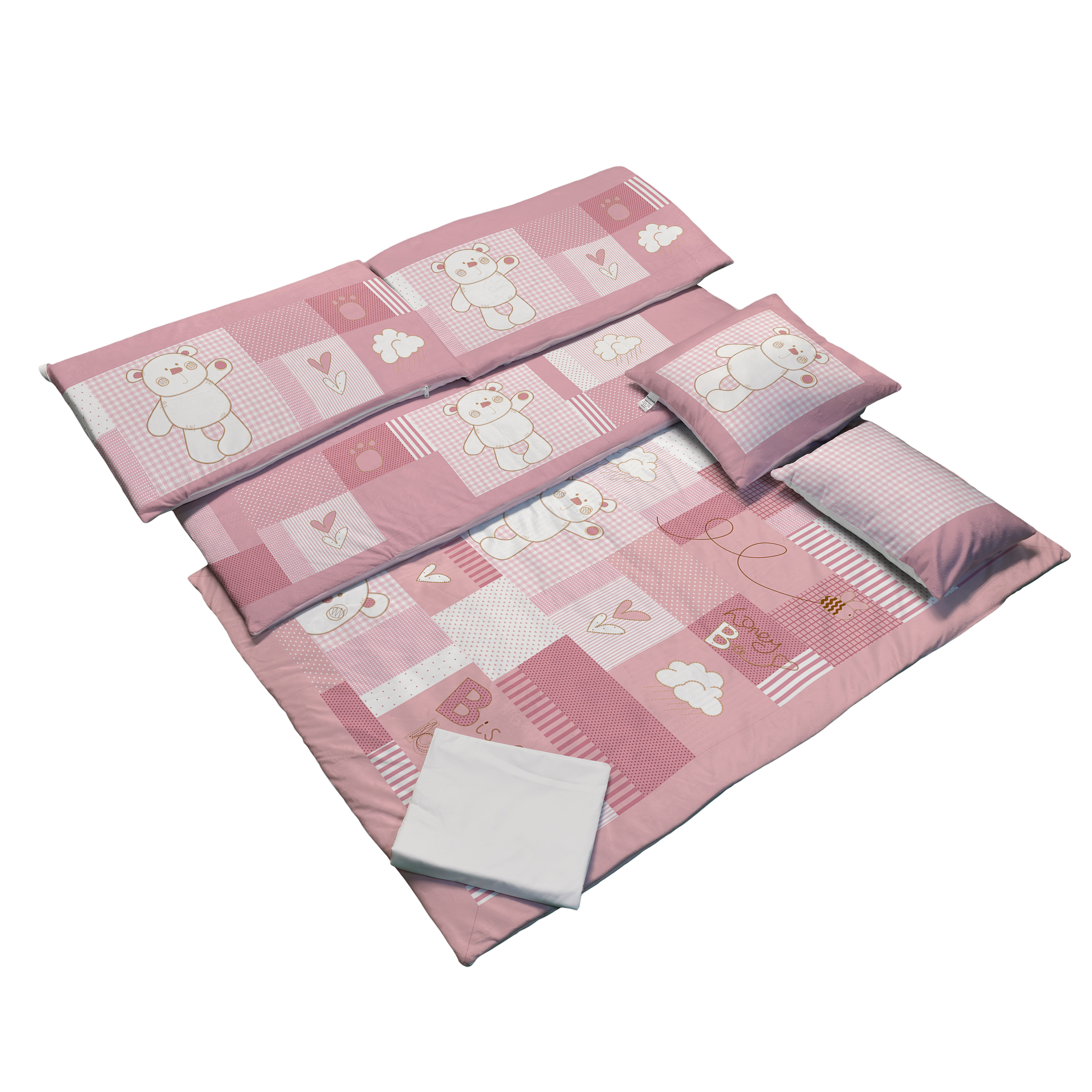 سرویس روتختی 7 تکه کودک مامزکیوتی مدل چهل تکه SK32