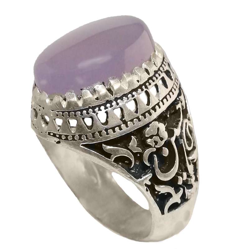 انگشتر نقره مردانه مدل عقیق کبود ME4013