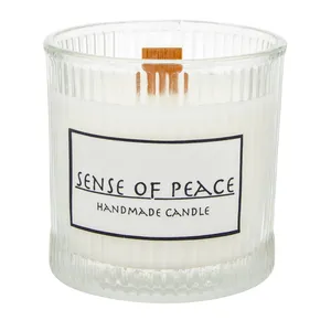 شمع دست ساز معطر مدل نورا با رایحه لوندر زمان اتمام ۳۵ ساعت