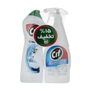 کرم پاک کننده چند منظوره سطوح و اسپری سفید کننده سطوح سیف مقدار 750 گرم مجموعه 2 عددی