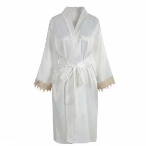 روبدوشامبر زنانه مدل ساتن ابریشم گیپوردار کد 01