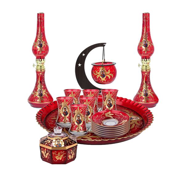 سرویس چای خوری17 پارچه مدل شاه عباسی MAH17