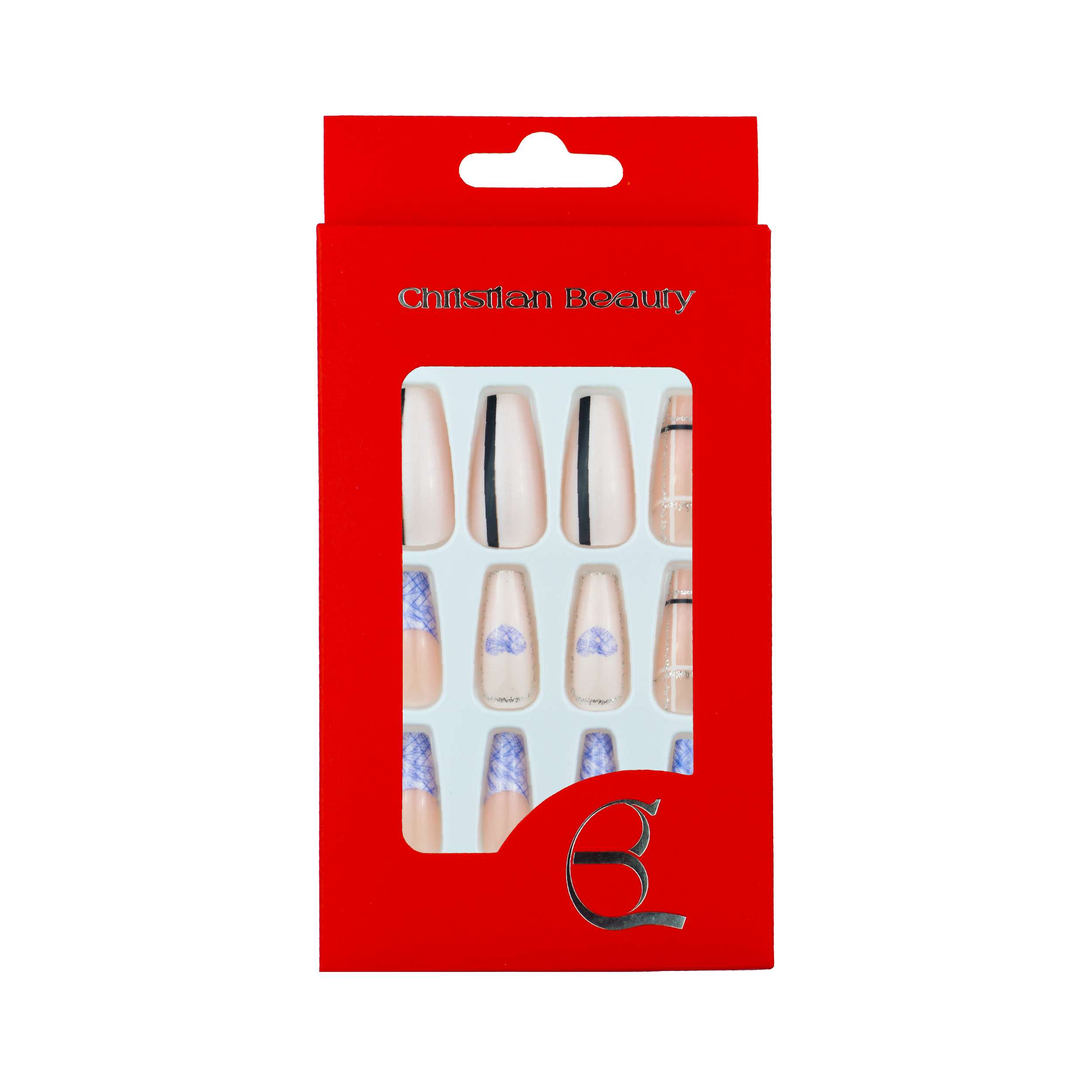 ناخن مصنوعی کریستین بیوتی کد NB85 بسته 12 عددی