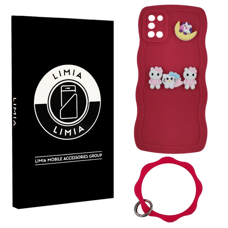 کاور لیمیا مدل فانتزی لنزدار طرح عروسکی برجسته مناسب برای گوشی موبایل سامسونگ Galaxy A31 به همراه آویز