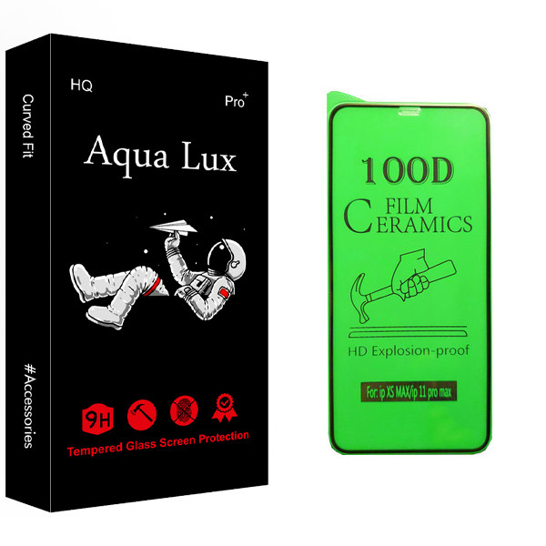 محافظ صفحه نمایش سرامیکی آکوا لاکس مدل +Pro مناسب برای گوشی موبایل اپل iPhone XS Max