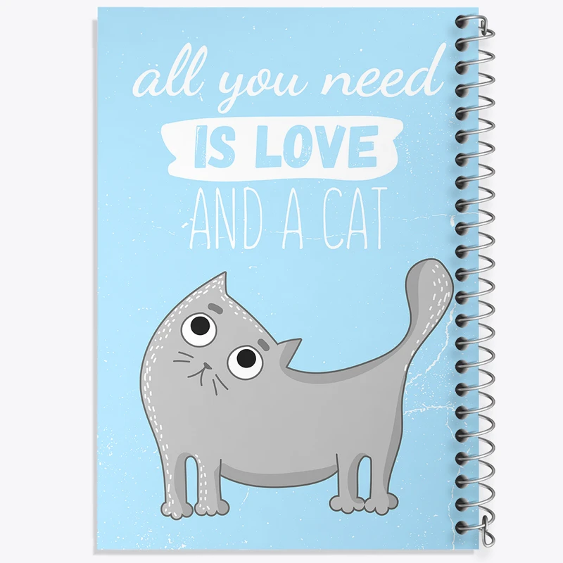 دفتر ژورنال نویسی 50 برگ خندالو مدل نقطه ای طرح گربه بامزه کد N1068