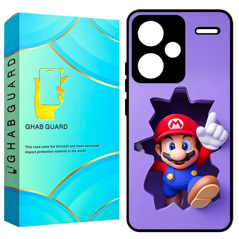 کاور قاب گارد طرح ماریو مدل GCHPN13PL مناسب برای گوشی موبایل شیائومی Redmi Note 13 Pro Plus