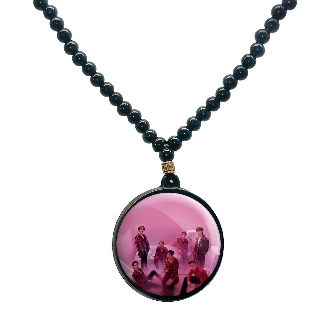 گردنبند پرمانه طرح GOT7 کد pmd.19118 مدل دو طرفه