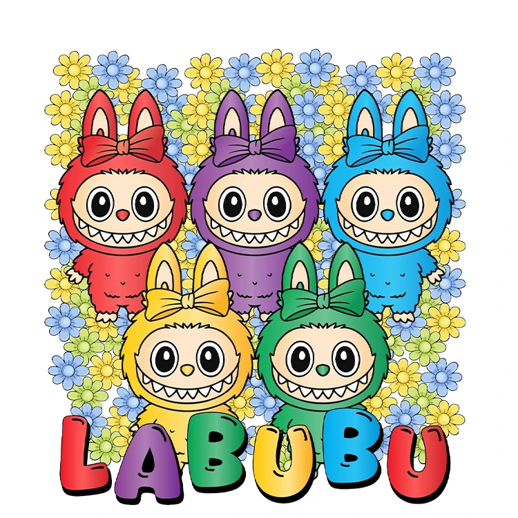 استیکر پارچه و لباس پاد آفرین مدل عروسک لبوبو کد S2116