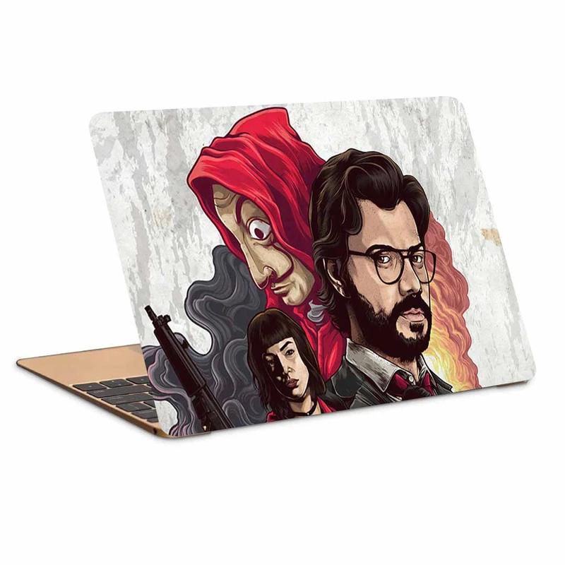 استیکر لپ تاپ طرح money heist کد N-393 مناسب برای لپ تاپ 15.6 اینچی