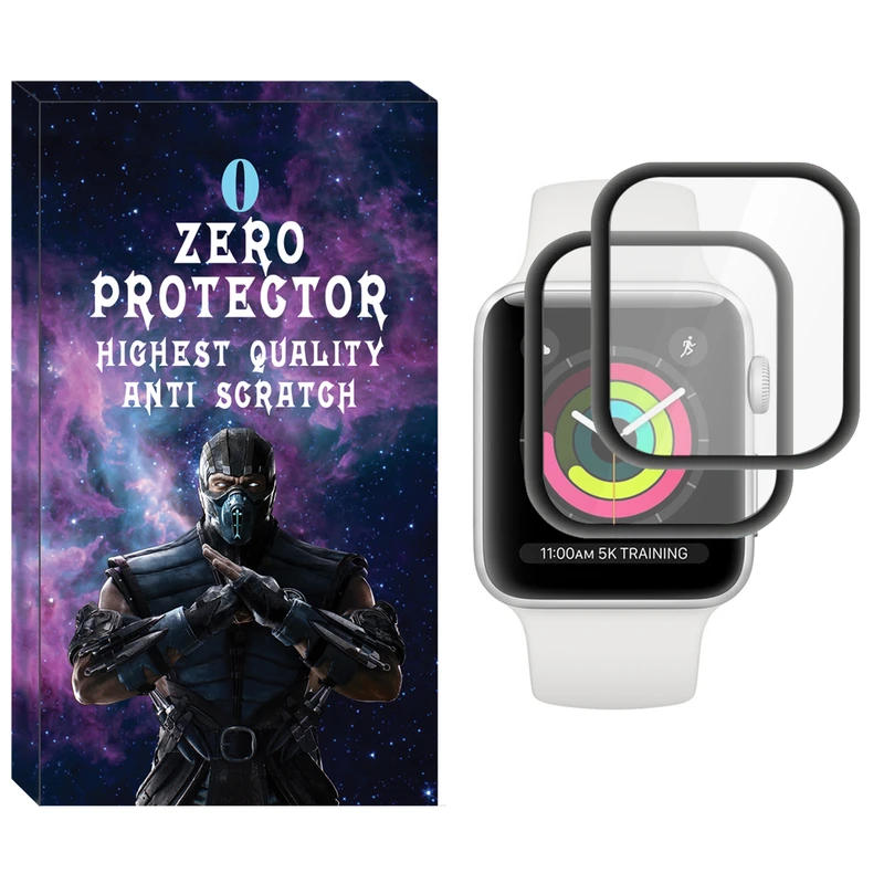 محافظ صفحه نمایش نانو زیرو مدل NZO مناسب برای ساعت هوشمند اپل Watch 42mm بسته دو عددی