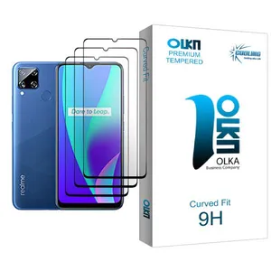 Cooling Olka Glass MIX003 Screen Protector For Realme C15 Pack Of 3