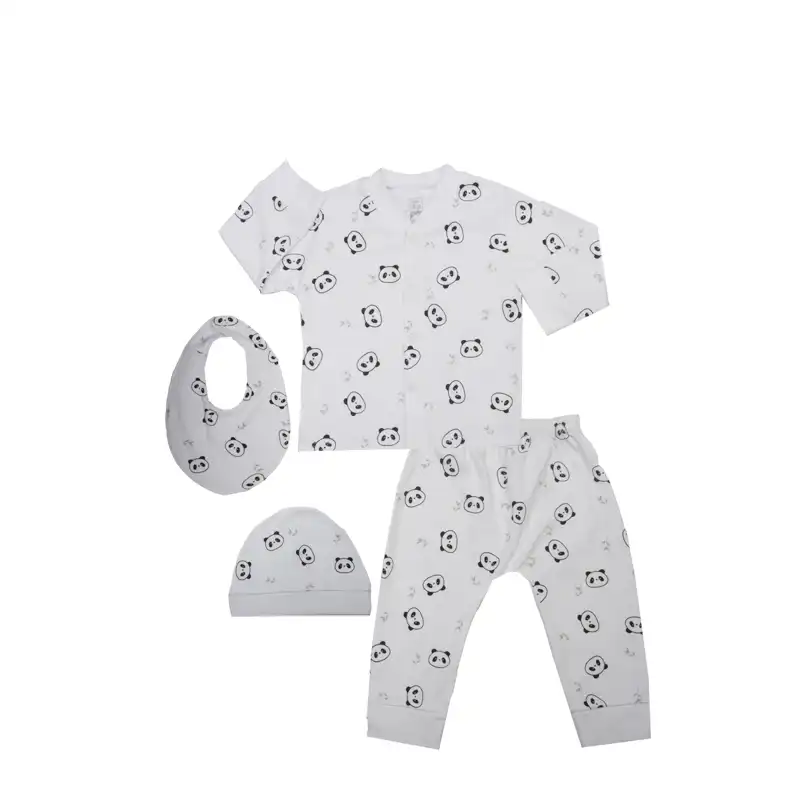 ست 4 تکه لباس نوزادی آدمک طرح پاندا کد 320018