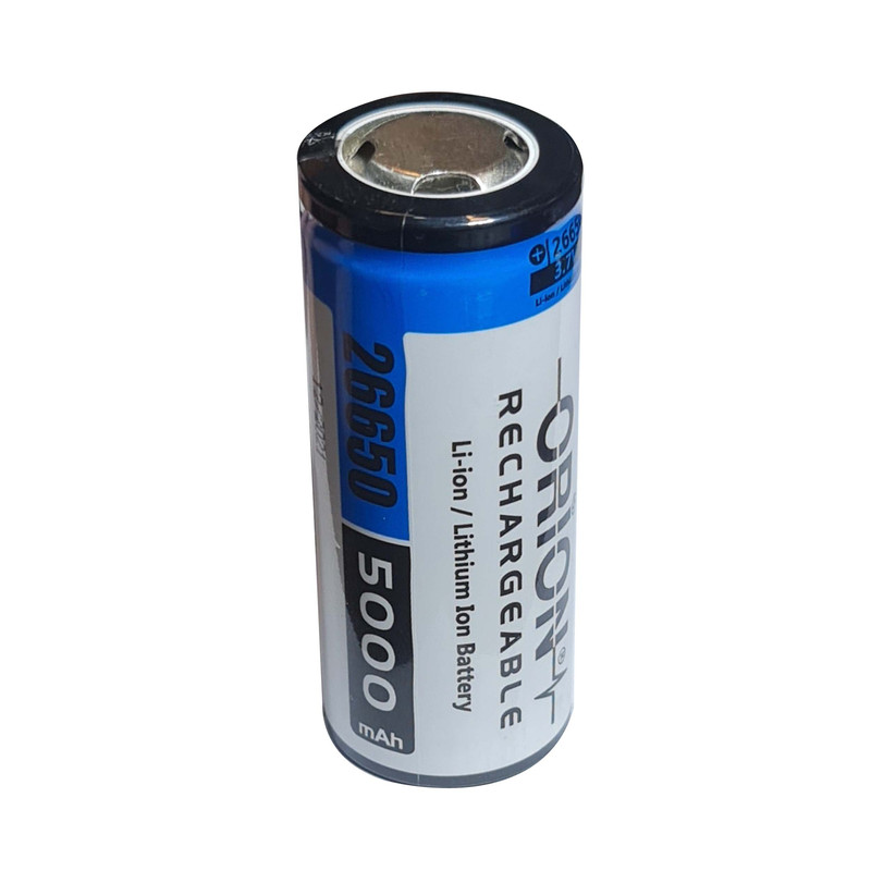 باتری لیتیوم یون قابل شارژ اوریون کد 26650 ظرفیت 5000 میلی آمپرساعت