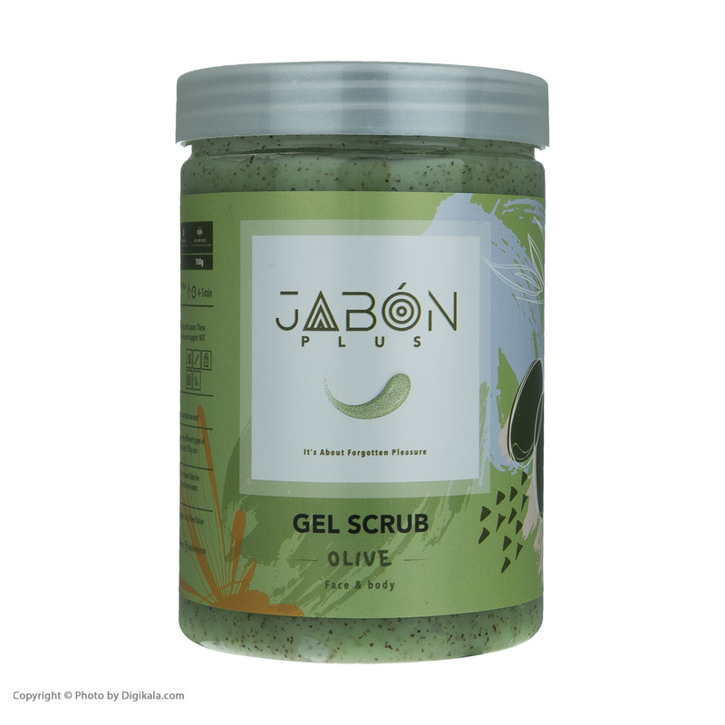 ژل اسکراب لایه بردار پوست ژبن پلاس مدل Olive وزن 750 گرم