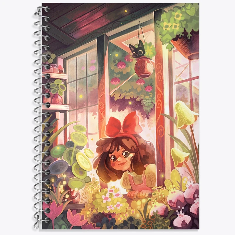 دفتر زبان 50 برگ خندالو مدل سه خط طرح دخترانه کد F541