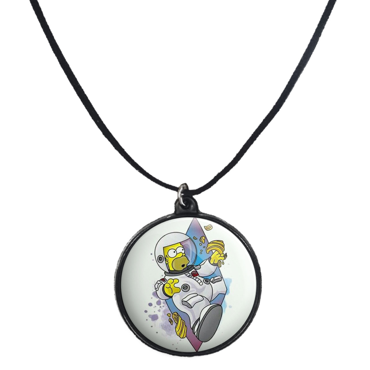 گردنبند پرمانه طرح سیمپسون ها کد pmb.21291 مدل دو طرفه